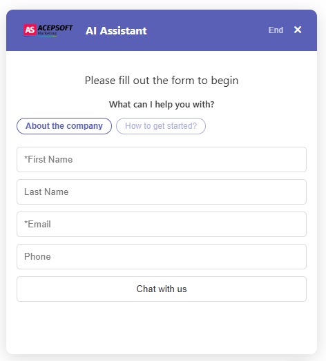 AcepSoft AI Chat interface on multiple devices