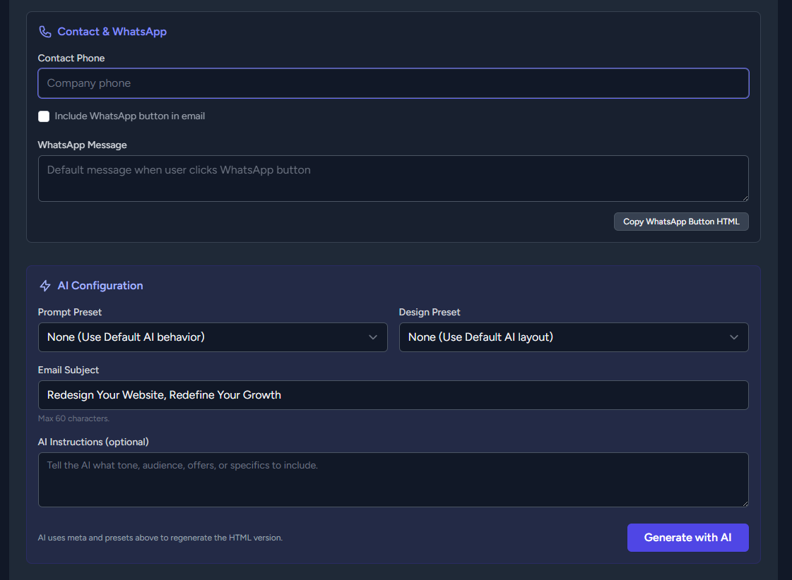 AI email campaign builder